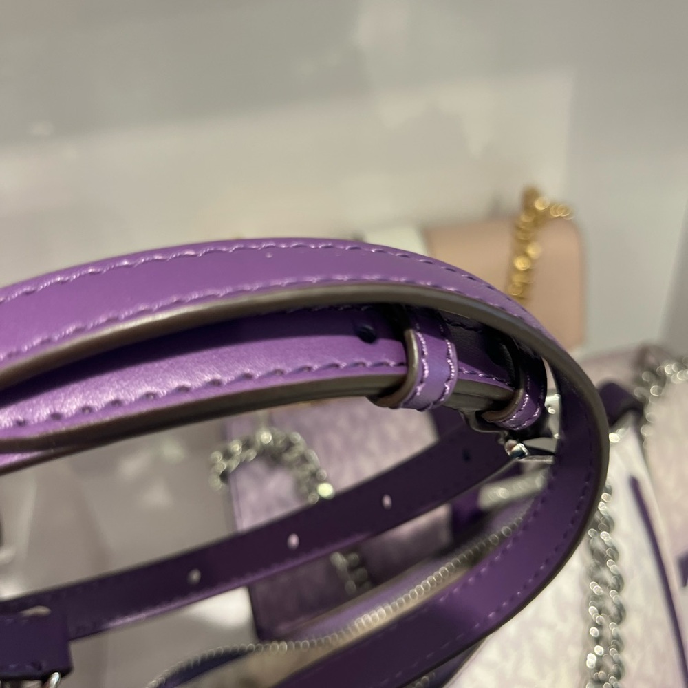 Michael Kors Large Purple Ombre Pouchette Crossbody - Picture 4 of 6